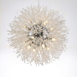 花火グローブ タンポポ クローム クリスタル メタル シャンデリア