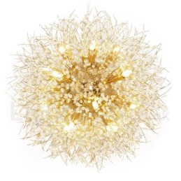 花火グローブ タンポポ クローム クリスタル メタル シャンデリア