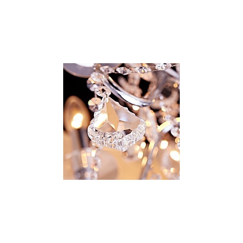 モダンで現代的な伝統的クラシックカントリークロームクリスタルミニスタイルデザイナーメタルシャンデリア