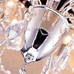 モダンで現代的な伝統的クラシックカントリークロームクリスタルミニスタイルデザイナーメタルシャンデリア