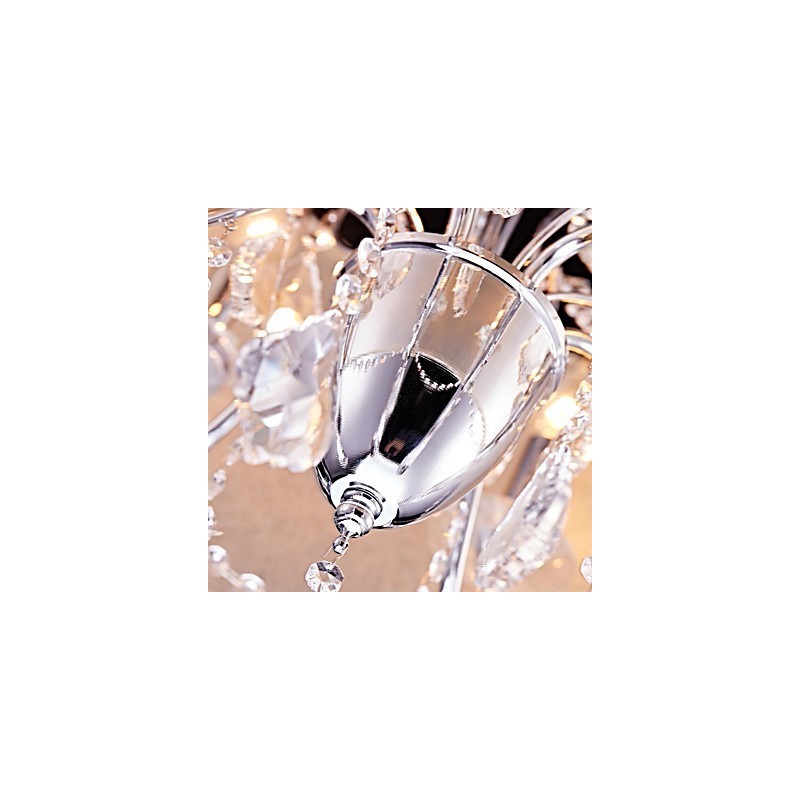 モダンで現代的な伝統的クラシックカントリークロームクリスタルミニスタイルデザイナーメタルシャンデリア