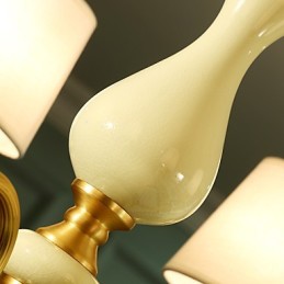 全銅シャンデリア 翡翠装飾シャンデリア D