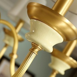 全銅シャンデリア 翡翠装飾シャンデリア D