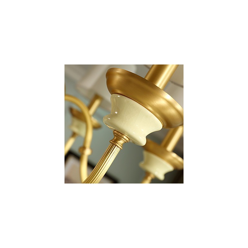 全銅シャンデリア 翡翠装飾シャンデリア D