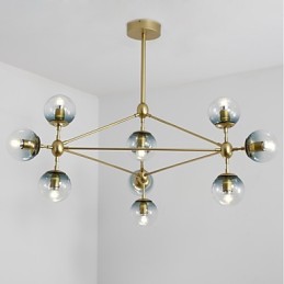 10 ライト ポストモダン ヨーロッパ スタイル モド メタル ガラス ペンダント ランプ 玄関を飾る インダストリアル シャンデリア ランプ