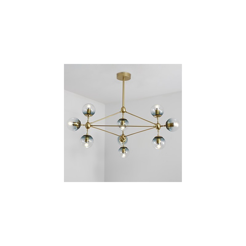 10 ライト ポストモダン ヨーロッパ スタイル モド メタル ガラス ペンダント ランプ 玄関を飾る インダストリアル シャンデリア ランプ