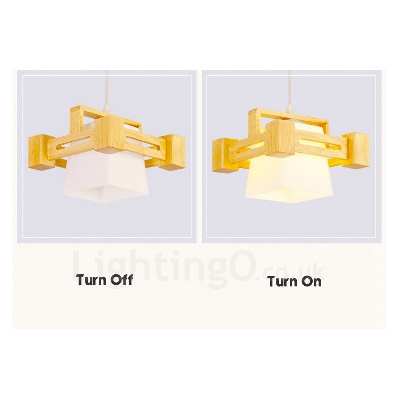 1 ライト 木製 モダン コンテンポラリー 北欧スタイル ペンダント ライト ファブリック シェード付き