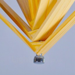 1 ライト 木製 モダン コンテンポラリー 北欧スタイル ペンダント ライト 木製シェード付き