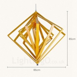 1 ライト 木製 モダン コンテンポラリー 北欧スタイル ペンダント ライト 木製シェード付き