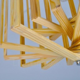 1 ライト 木製 モダン コンテンポラリー 北欧スタイル ペンダント ライト 木製シェード付き