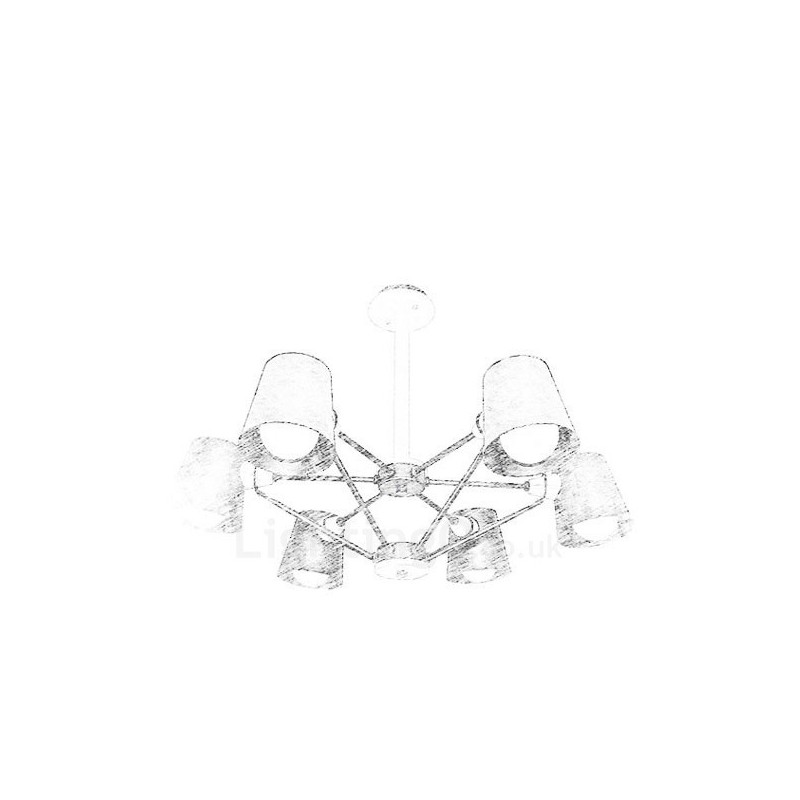 6 ライト 木製 モダン コンテンポラリー 北欧スタイル ペンダント ライト アイアン シェード付き