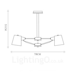 6 ライト 木製 モダン コンテンポラリー 北欧スタイル ペンダント ライト アイアン シェード付き
