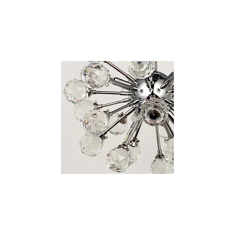 モダンコンテンポラリークリスタルミニスタイルクロームメタルシャンデリアフラッシュマウント