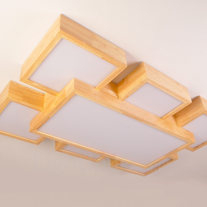 6モダンで現代的な北欧スタイルのフラッシュマウント天井ライト、アクリルシェード付き