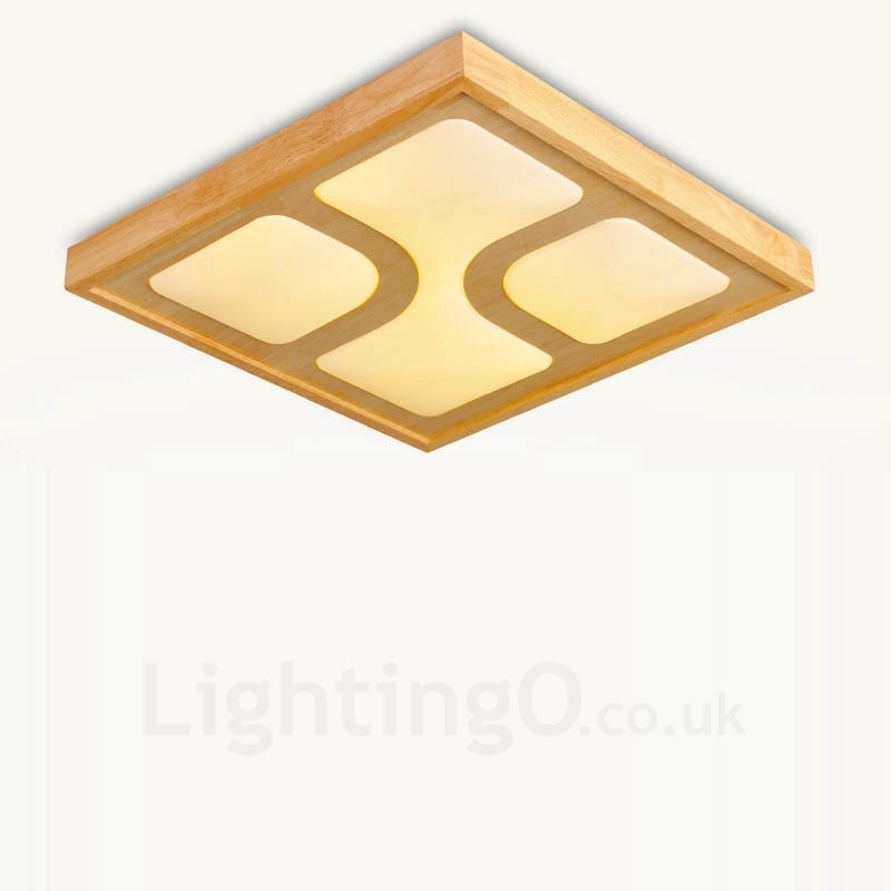 アクリルシェード付きモダンコンテンポラリーフラッシュマウント天井照明