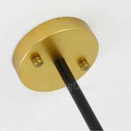 3 ライト モダン コンテンポラリー 北欧スタイル シーリング ライト シャンデリア 黒と白のボール ガラス シェード付き