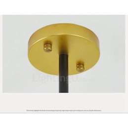 3 ライト モダン コンテンポラリー 北欧スタイル シーリング ライト シャンデリア 黒と白のボール ガラス シェード付き