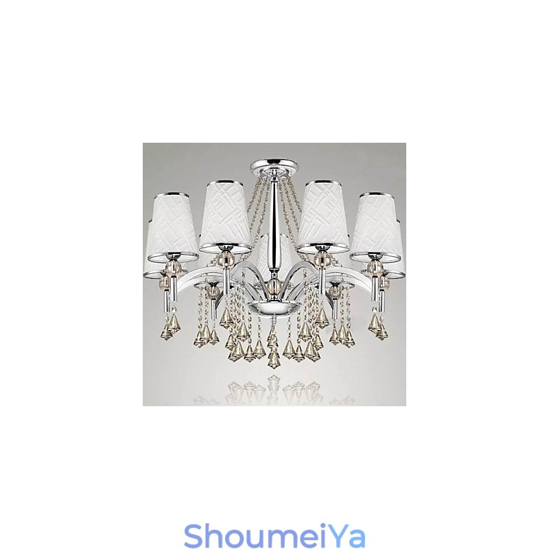 モダンコンテンポラリークリスタルクロームメタルシャンデリア