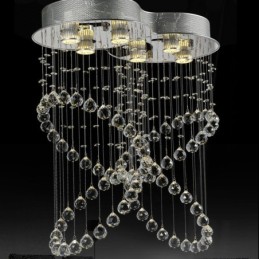 6 ライト モダン クリスタル 天井ペンダント ライト 屋内 シャンデリア 照明 ランプ 器具