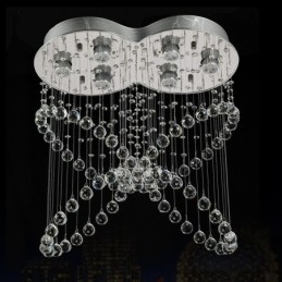 6 ライト モダン クリスタル 天井ペンダント ライト 屋内 シャンデリア 照明 ランプ 器具