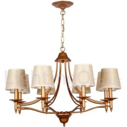 8 ライト 素朴なレトロ地中海スタイル キャンドル スタイル シャンデリア