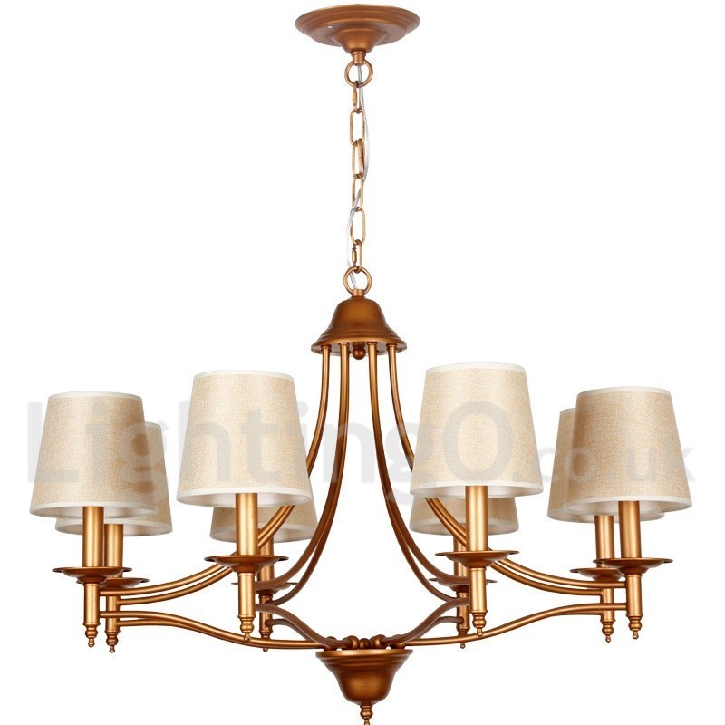 8 ライト 素朴なレトロ地中海スタイル キャンドル スタイル シャンデリア