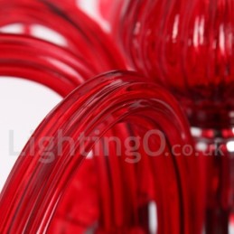 3 ライト レッド K9 クリスタル キャンドル スタイル シャンデリア