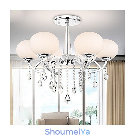 モダンで現代的なクリスタル電気メッキメタルシャンデリア