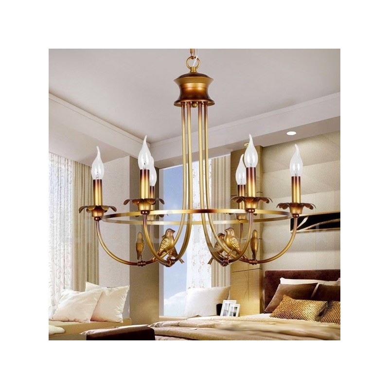 6 ライト レトロ キャンドル スタイル シャンデリア