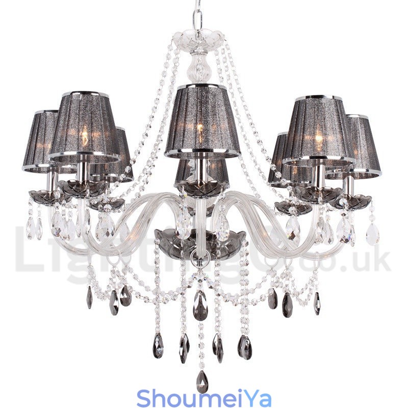 8 ライト K9 クリスタル キャンドル スタイル シャンデリア