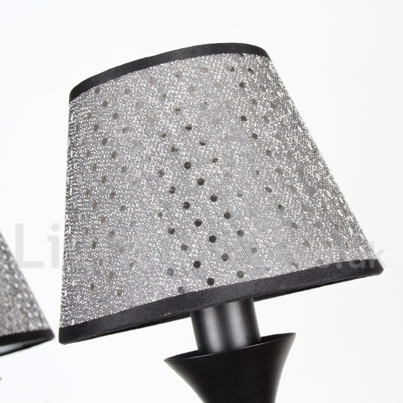 6 ライト 素朴 モダン コンテンポラリー レトロ ブラック キャンドル スタイル シャンデリア