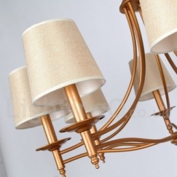 5 ライト 素朴なレトロ地中海スタイル キャンドル スタイル シャンデリア