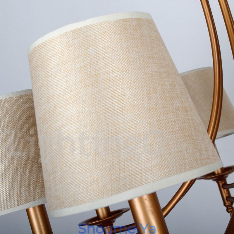 6 ライト 素朴なレトロ地中海スタイル キャンドル スタイル シャンデリア