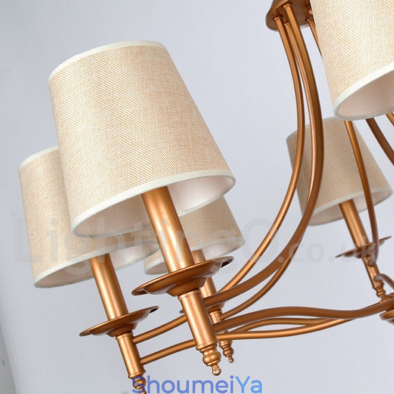 6 ライト 素朴なレトロ地中海スタイル キャンドル スタイル シャンデリア