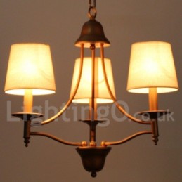 3 ライト 素朴なレトロ地中海スタイル キャンドル スタイル シャンデリア