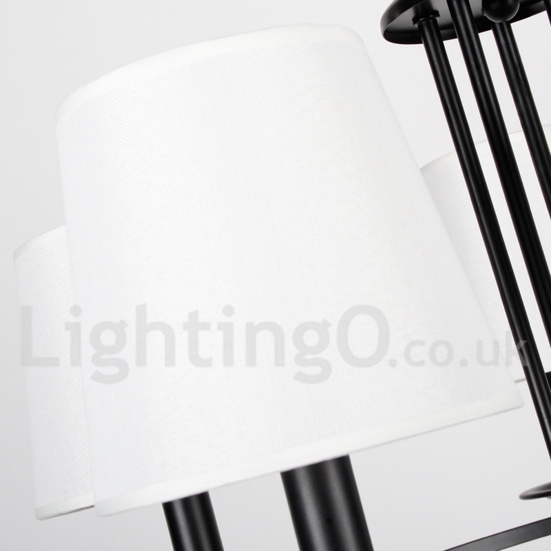 6 ライト レトロ ブラック 地中海スタイル 素朴な現代キャンドル スタイル シャンデリア