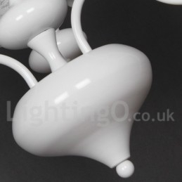 3 ライト モダン コンテンポラリー 中空 ホワイト キャンドル スタイル シャンデリア