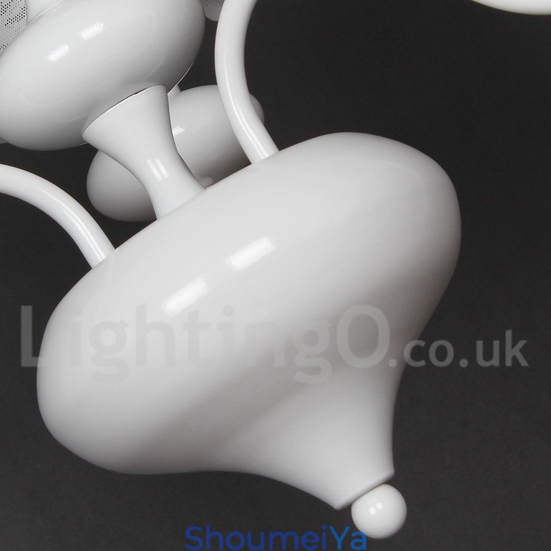 3 ライト モダン コンテンポラリー 中空 ホワイト キャンドル スタイル シャンデリア