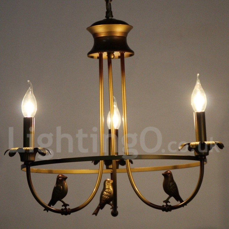 3 ライト レトロ キャンドル スタイル シャンデリア