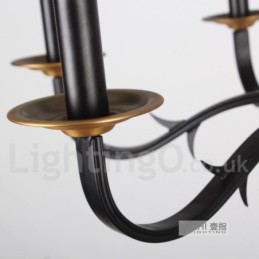 12 ライトの素朴なレトロ キャンドル スタイル シャンデリア