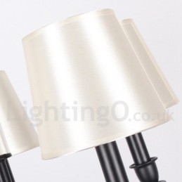 6 ライト 素朴な黒 レトロ コンテンポラリー キャンドル スタイル シャンデリア