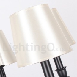 5 ライト ブラック 2 段 大型シャンデリア レトロ コンテンポラリー キャンドル スタイル シャンデリア