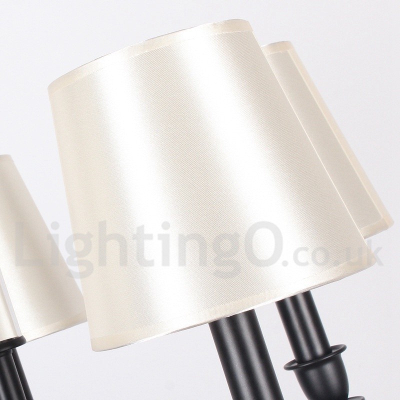 5 ライト ブラック 2 段 大型シャンデリア レトロ コンテンポラリー キャンドル スタイル シャンデリア