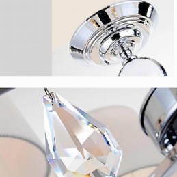 モダンコンテンポラリークリスタルクロームメタルシャンデリア