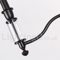 5 ライト ブラック 2 段 大型シャンデリア レトロ コンテンポラリー キャンドル スタイル シャンデリア