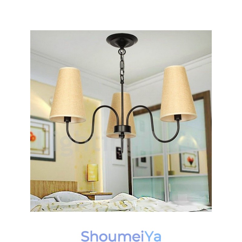 3 ライト レトロ 地中海スタイル キャンドル スタイル シャンデリア