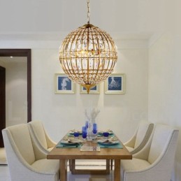 グローブモダンK9クリスタル天井ペンダントライト屋内シャンデリア照明ランプ器具