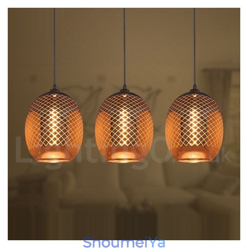 素朴なガラスペンダントライト ヨーロピアンカフェペンダントランプ
