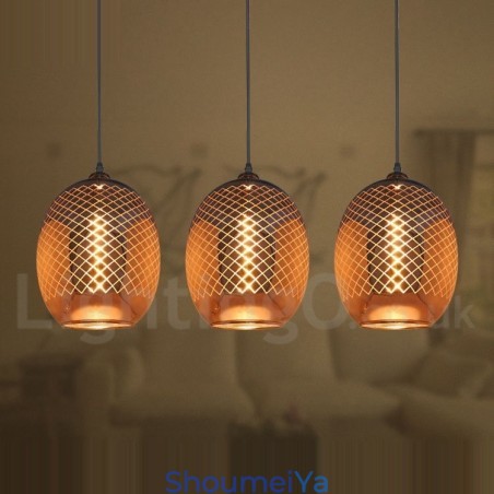 素朴なガラスペンダントライト ヨーロピアンカフェペンダントランプ