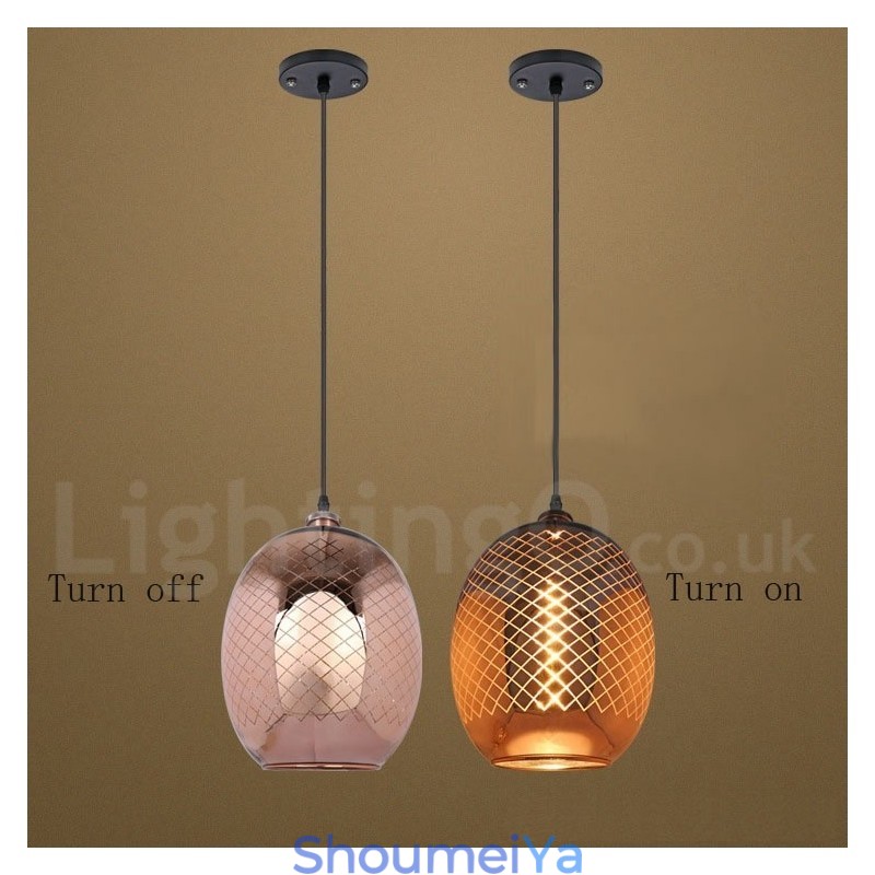 素朴なガラスペンダントライト ヨーロピアンカフェペンダントランプ